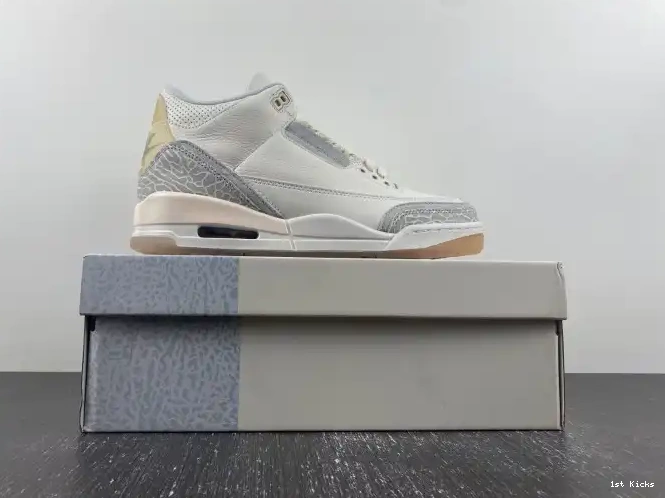 1st Kicks Shoes Air Craft Jordan 3 Ivory FJ9479-100 0601